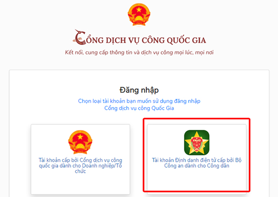 Làm Căn cước cho trẻ dưới 6 tuổi trên Cổng dịch vụ công