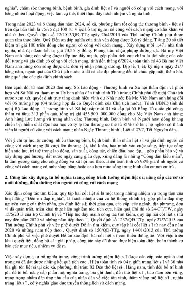 Đề cương 77 năm Ngày Thương binh Liệt sỹ