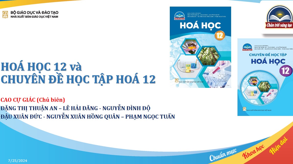 Silde tập huấn SGK mới lớp 12 môn Hóa CTST