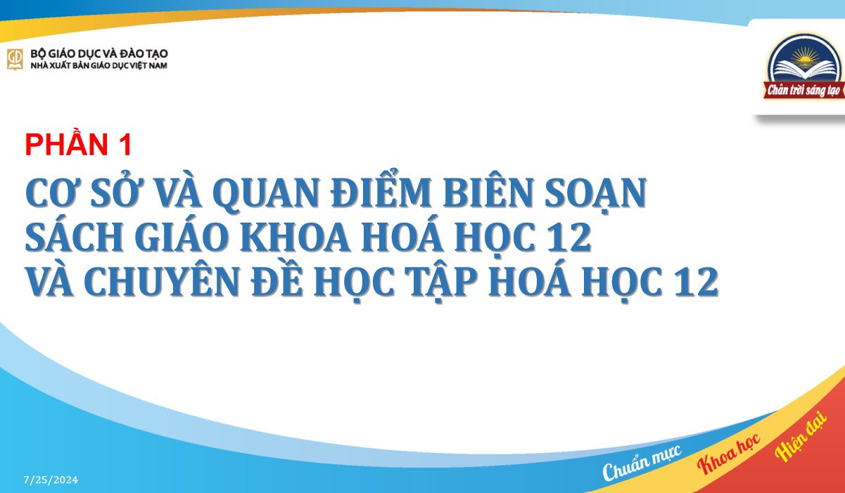 Silde tập huấn SGK mới lớp 12 môn Hóa CTST