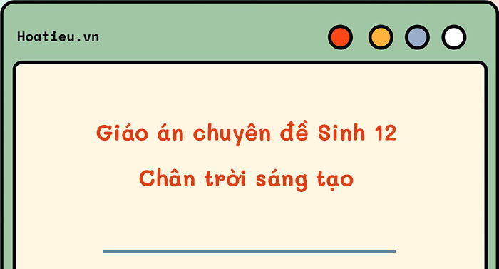 Kế hoạch bài dạy chuyên đề Sinh học 12 CTST