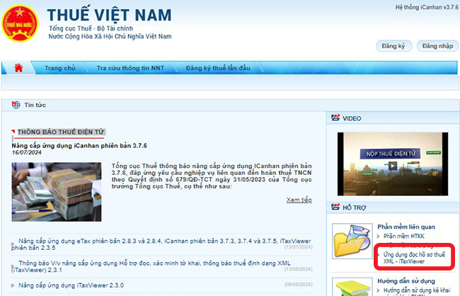 Sửa lỗi không đọc được file XML trên thuế điện tử