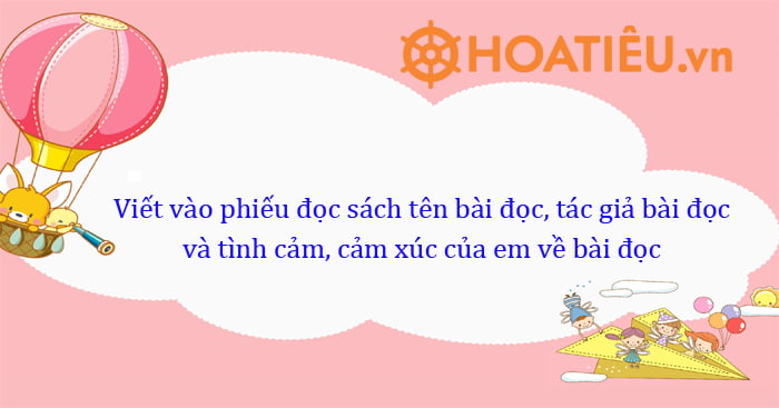 Phiếu đọc sách lớp 5 Cánh Diều