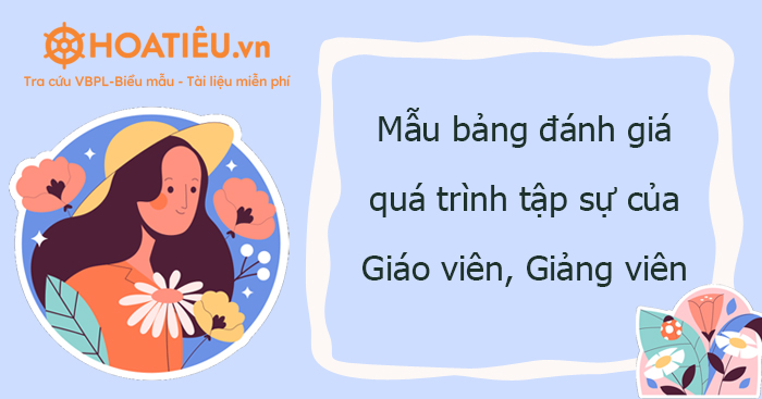 Bảng đánh giá quá trình tập sự của Giáo viên, Giảng viên 2024