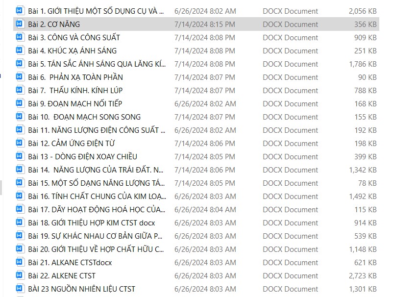 Giáo án bài 3 KHTN 9 Chân trời sáng tạo