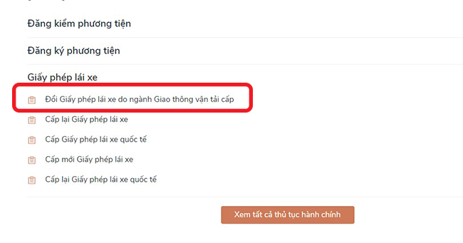 Thủ tục đổi bằng lái xe ô tô B2 online 2024
