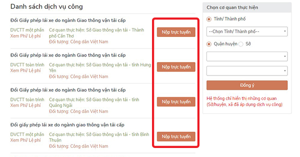 Thủ tục đổi bằng lái xe ô tô B2 online 2024