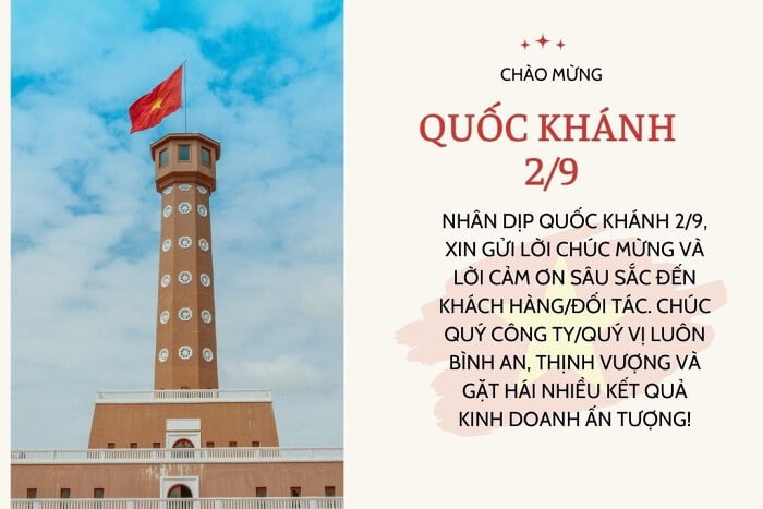 Lời chúc ngày Quốc khánh 2/9