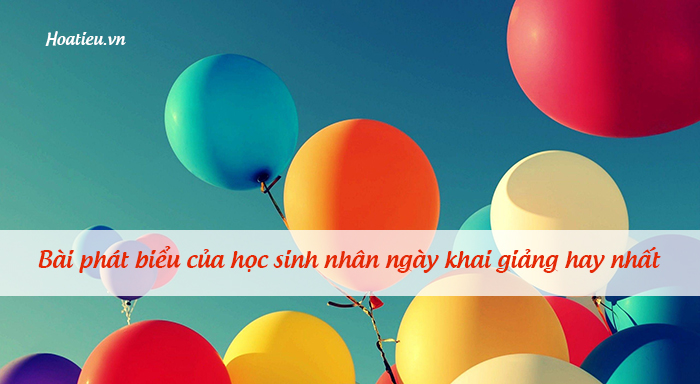 Bài phát biểu trong lễ khai giảng của học sinh