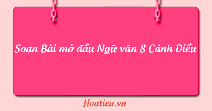 Soạn Văn 8 Cánh Diều tập 1 bài Mở đầu