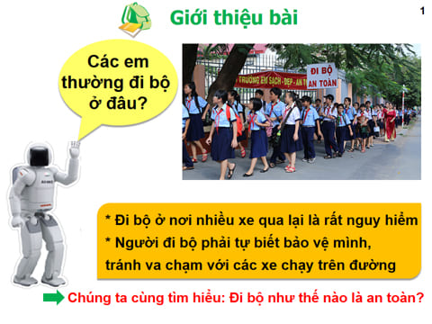 Giáo án điện tử An toàn giao thông lớp 4