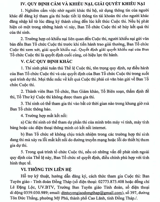 Thi “Tìm hiểu chủ nghĩa Mác - Lênin, tư tưởng Hồ Chí Minh và lịch sử truyền thống cách mạng” Đồng Tháp