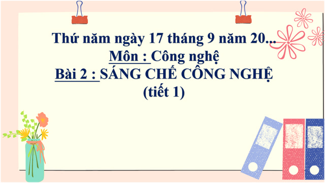 Giáo án Powerpoint Công nghệ 5 Cánh Diều