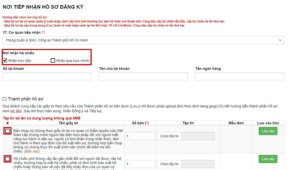 làm hộ chiếu online qua Dịch vụ công Bộ Công an