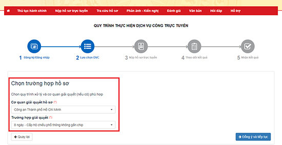 làm hộ chiếu online qua Dịch vụ công Bộ Công an