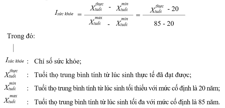 Cách tính chỉ số HDI
