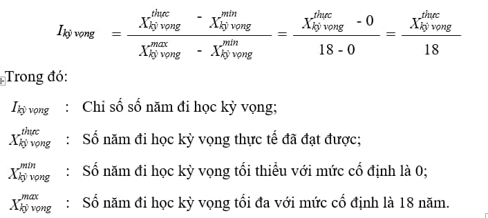 Cách tính chỉ số HDI