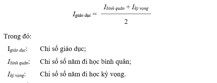 Cách tính chỉ số HDI
