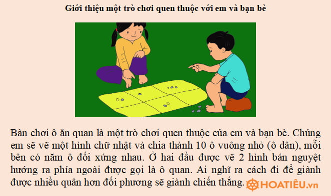 Giới thiệu một trò chơi quen thuộc với em và bạn bè