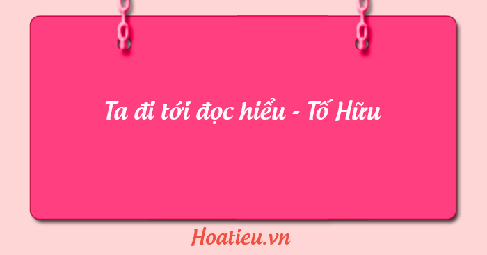 Đọc hiểu bài thơ Ta đi tới