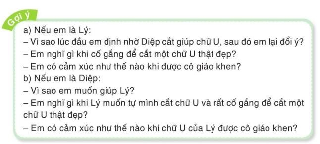 Viết một đoạn văn ngắn nêu cảm nghĩ của em về câu chuyện cắt chữ U
