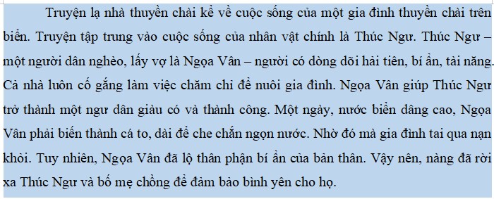 Tóm tắt văn bản Truyện lạ nhà thuyền chài