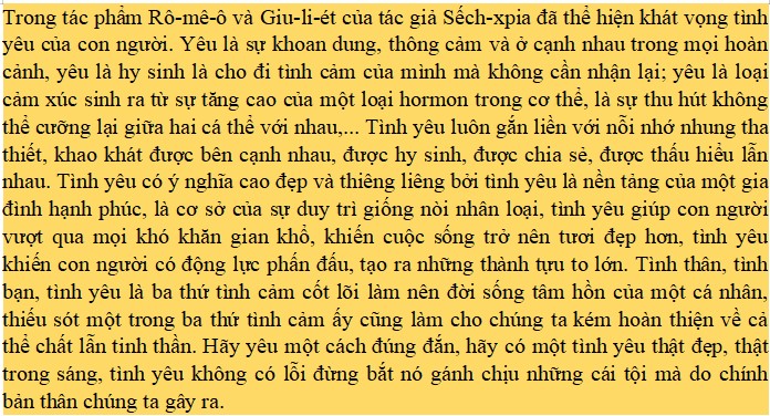 Viết kết nối với đọc bài Rô-mê-ô và Giu-li-ét