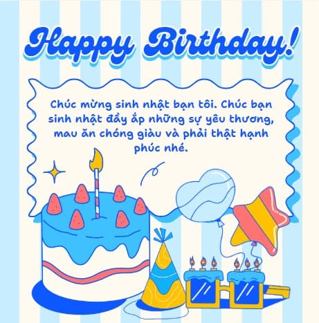 Viết và trang trí một tấm thiệp chúc mừng bạn nhân dịp bạn tròn mười tuổi