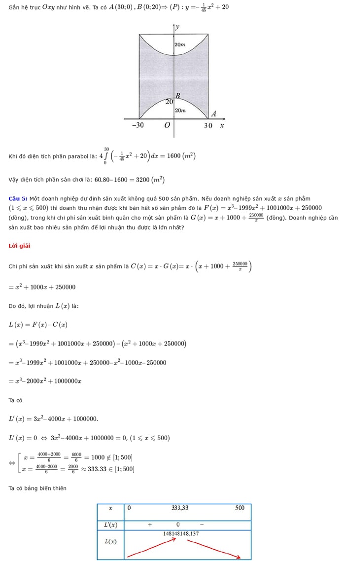 Giải đề minh họa Toán 2025