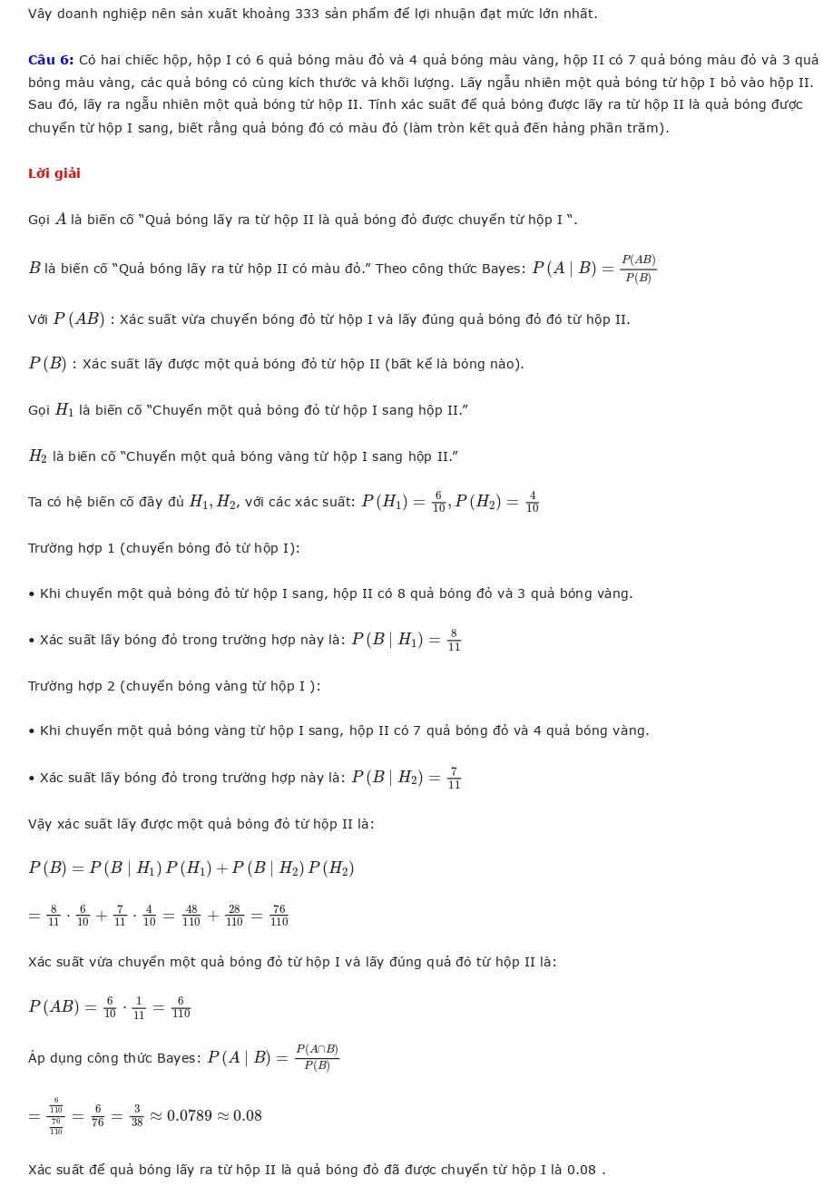 Giải đề minh họa Toán 2025