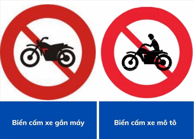 Biển cấm xe gắn máy và xe môtô