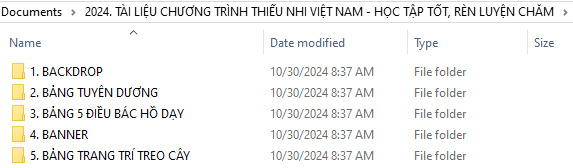 Tài liệu chương trình Thiếu nhi Việt Nam Học tập tốt, Rèn luyện chăm năm học 2024-2025