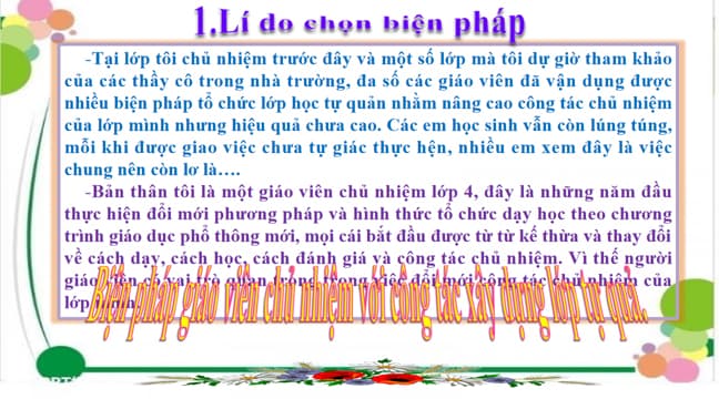 SKKN Biện pháp xây dựng lớp học tự quản trong công tác chủ nhiệm