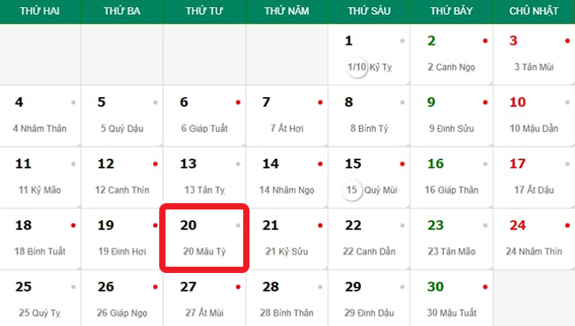 Ngày nhà giáo việt nam 20/11 là thứ mấy?