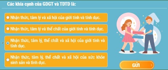 Đáp án tập huấn Giáo dục giới tính