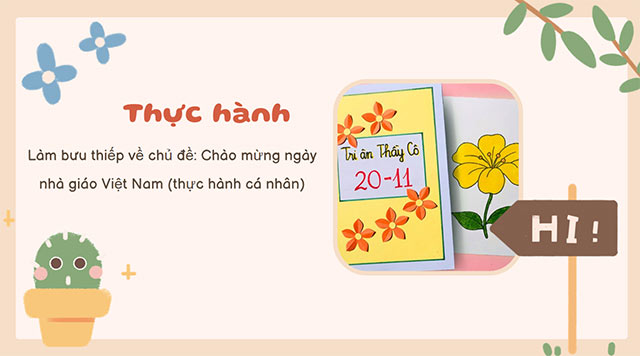 PowerPoint STEM Làm bưu thiếp chúc mừng ngày 20/11