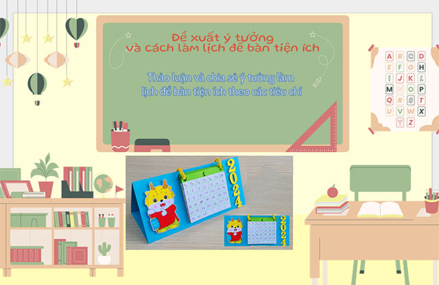 PowerPoint STEM Lịch để bàn tiện ích