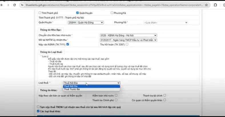 Cách nộp lệ phí môn bài qua mạng năm 2025
