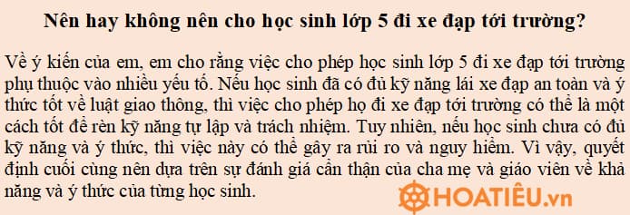 Viết đoạn văn nêu ý kiến về một hiện tượng xã hội lớp 5