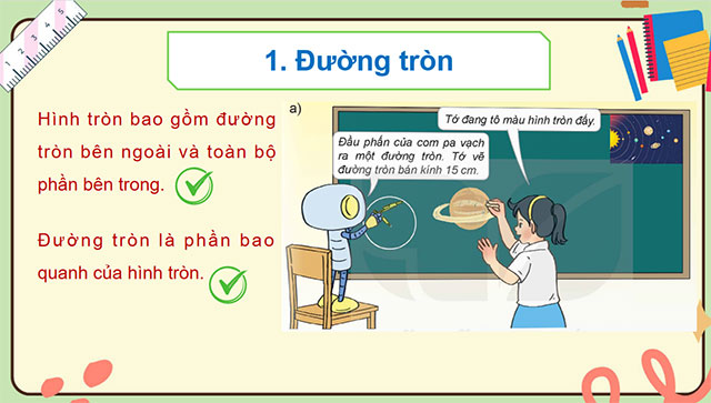 PowerPoint Đường tròn, chu vi và diện tích hình tròn