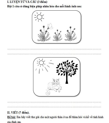 Đề thi Học kì 1 Tiếng Việt 4 Chân trời sáng tạo