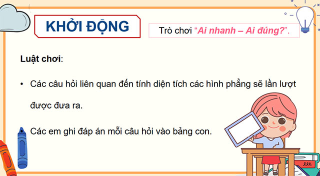 PowerPoint Ôn tập diện tích, chu vi một số hình phẳng