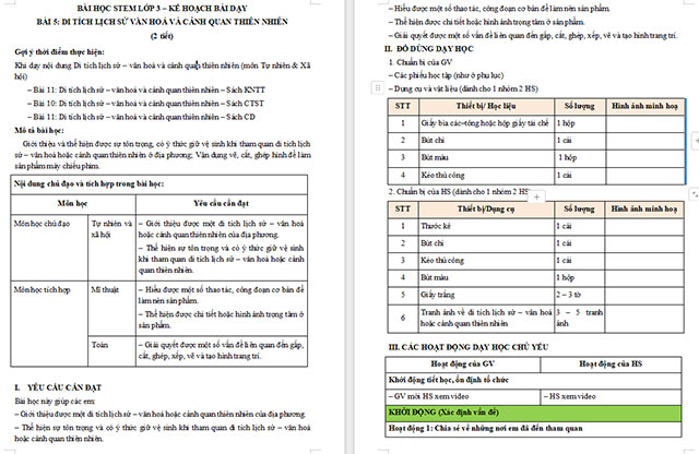 Giáo án Word STEM Làm máy chiếu phim