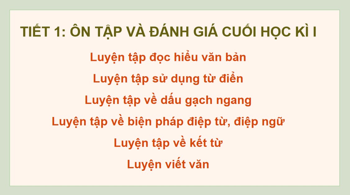 Giáo án điện tử bài Ôn tập Tiếng Việt 5 cuối HK 1