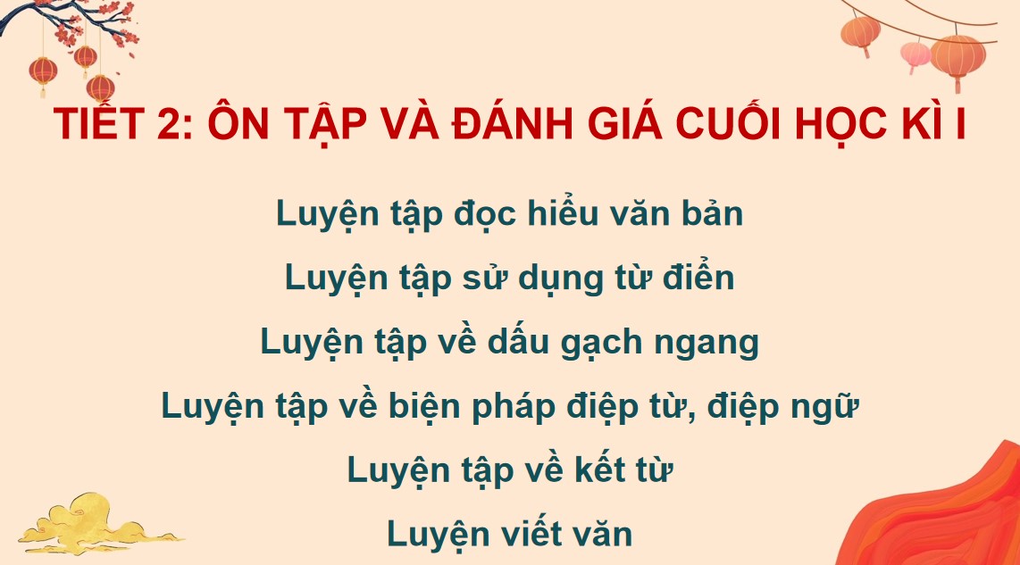 Giáo án điện tử bài Ôn tập Tiếng Việt 5 cuối HK 1 (Tiết 2)