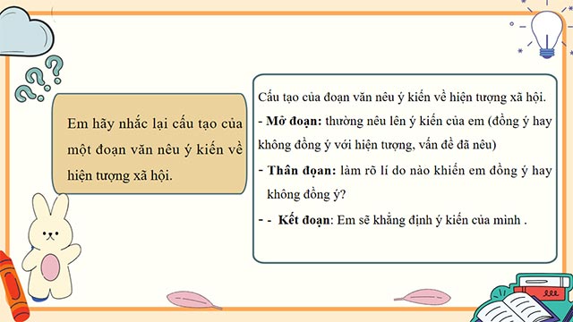 PowerPoint Luyện tập viết đoạn văn nêu ý kiến về một hiện tượng xã hội (Thực hành viết)