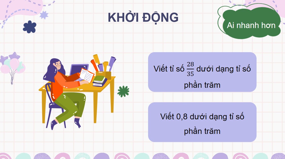 Giáo án điện tử Bài Tính tỉ số phần trăm của hai số lớp 5