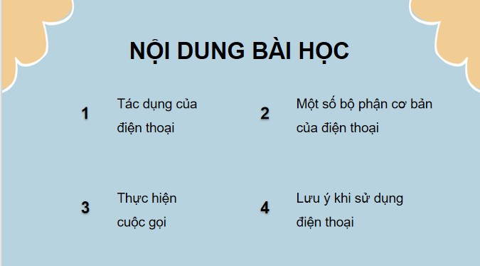 PowerPoint Công nghệ 5 Bài 5: Sử dụng điện thoại