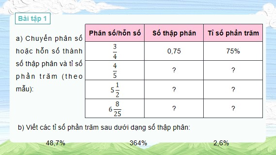 PowerPoint Toán 5 Bài 46: Luyện tập chung