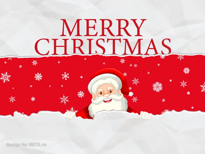 Thiệp ông già Noel chúc mừng Giáng sinh